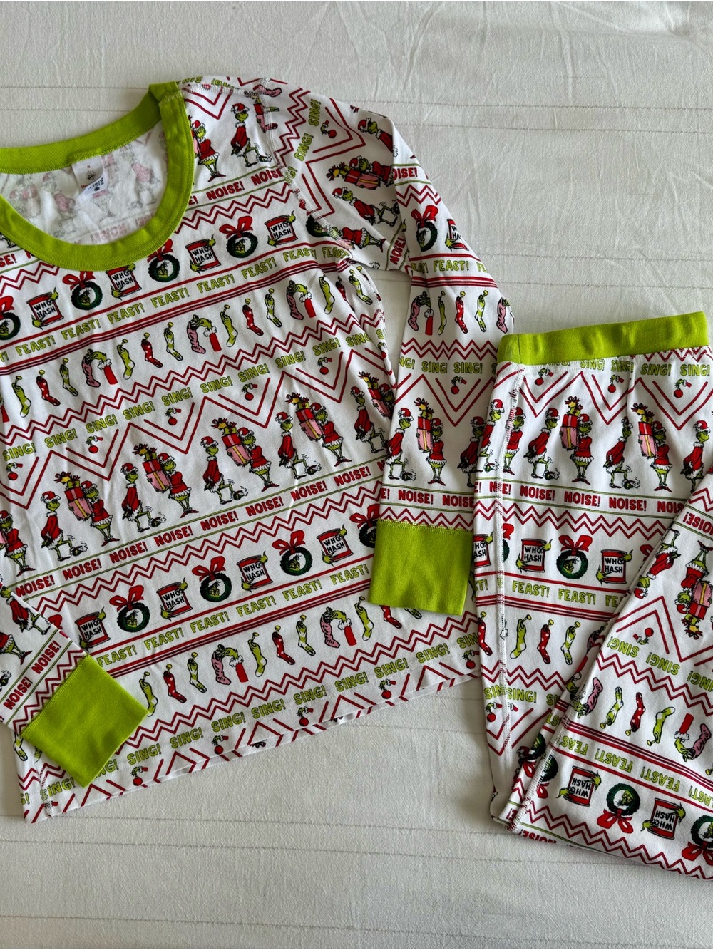 Hanna Andersson Grinch Pajamas Organic Cotton Adult-Unisex LongJohn PJ Set